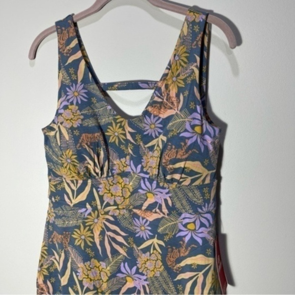NWT Sherpa NEHA MIDI DRESS Size S Color HAZE TIGER FLORAL - Picture 5 of 16